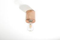 Lampe de plafonnier en bois ronde Ø10cm H:10cm...