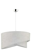 Lampe à suspendre Gris Ø45cm Tissu rond...