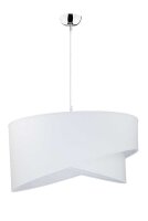 Suspension blanche tissu rond Ø45cm Moderne