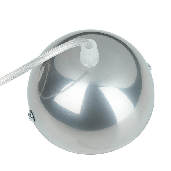 Lampe à suspendre grise tissu dentelle SELMA Chambre à coucher