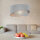 Lampe à suspendre grise tissu dentelle SELMA Chambre à coucher