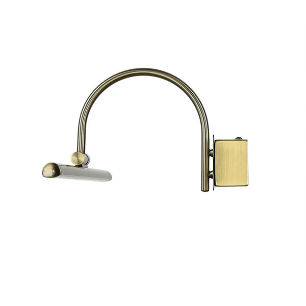 Elégante applique LED Art nouveau 3000K en laiton