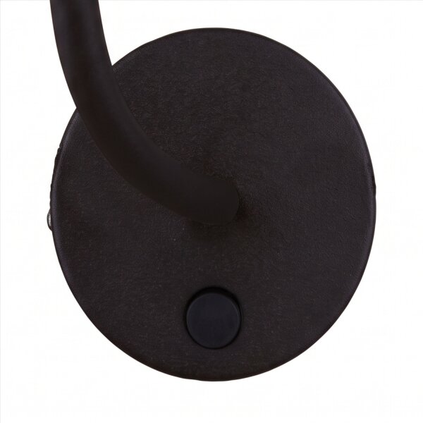 Applique murale noire avec interrupteur métal Loft G9