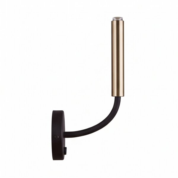 Applique murale noire avec interrupteur G9 laiton véritable