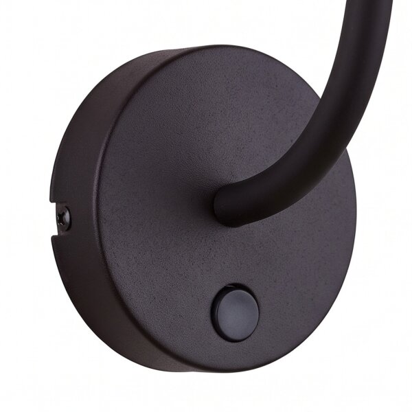 Applique murale noire avec interrupteur G9 laiton véritable