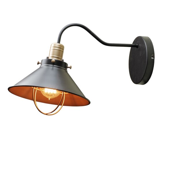 Applique industrielle Noir Cuivre E27 P:40cm LOFT