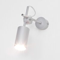 Spot mural orientable en argent