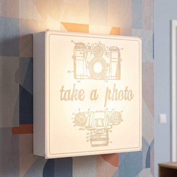Applique murale PHOTO en blanc