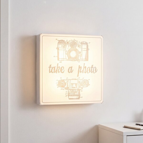Applique murale PHOTO en blanc