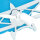 Lampe pour enfants PLANE en bleu 3-flmg