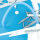 Lampe pour enfants PLANE en bleu 3-flmg