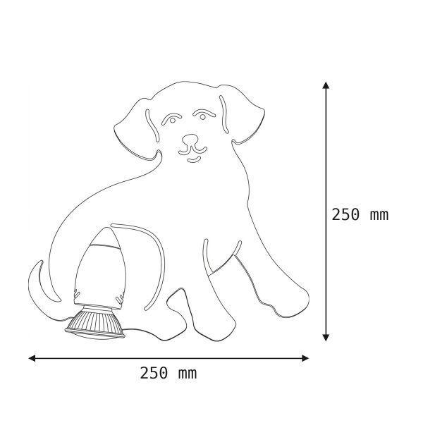 Kinderleuchte DOG in Weiß