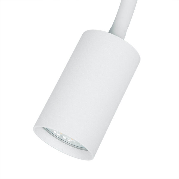 Lampadaire blanc métal 153 cm flexible