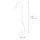 Lampadaire blanc métal 153 cm flexible
