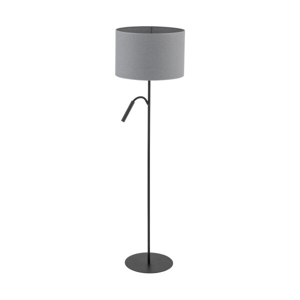 Lampadaire avec bras de lecture 168 cm E27 + G9 Tissu Métal