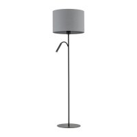 Lampadaire avec bras de lecture 168 cm E27 + G9 Tissu...