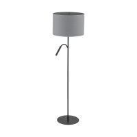 Lampadaire avec bras de lecture 168 cm E27 + G9 Tissu...