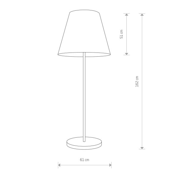 Lampe sur pied en noir 3-flmg