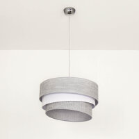 Lampe &agrave; suspendre Salon Gris Abat-jour tissu...