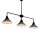 Plafonnier noir 3xE27 COLLIN Lampe de table à manger