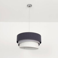 Suspension grise tissu &Oslash;45cm design moderne