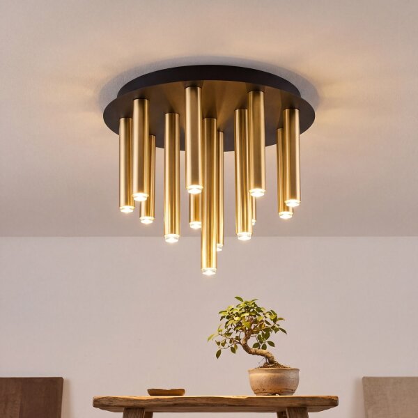 Plafonnier élégant en laiton 13-flmg BRASS Lampe