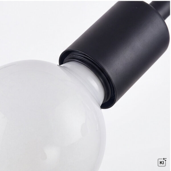 Plafonnier noir 4xE27 Salon Lampe AARON