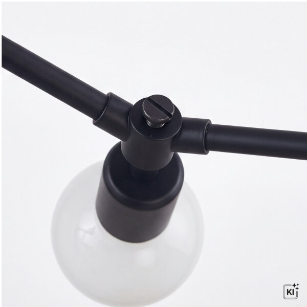Plafonnier noir 4xE27 Salon Lampe AARON