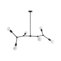 Plafonnier noir 6-flmg Lampe de table AARON