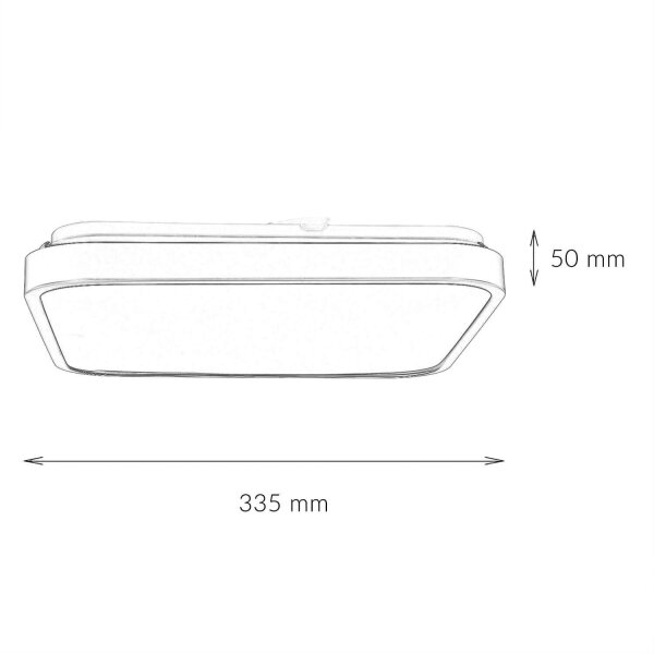 Plafonnier LED Noir Moderne IP44 3000K faible éblouissement