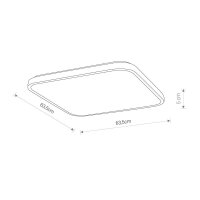 Plafonnier LED blanc métal IP44 4000K à...