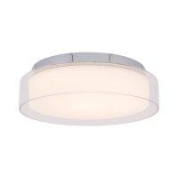 Plafonnier LED confortable en verre IP44 12W à...