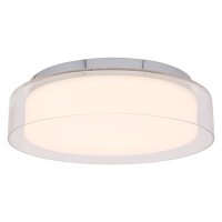 Plafonnier LED rond métal verre Ø35cm 4000K