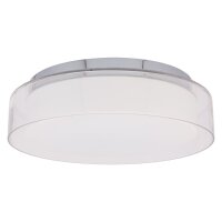 Plafonnier LED rond métal verre Ø35cm 4000K