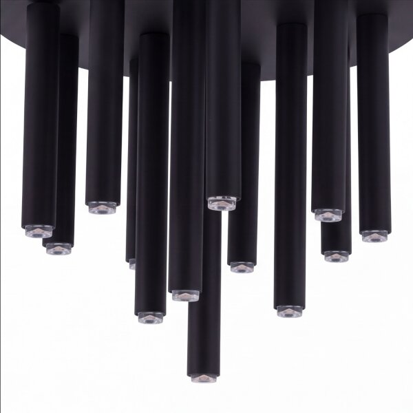 Plafonnier rond noir Loft Cylindre Ø34cm