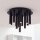 Plafonnier rond noir Loft Cylindre Ø34cm