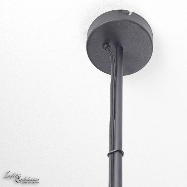 Grande lampe de plafond noir or VIPER flexible 170cm