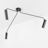 Plafonnier moderne noir pivotant
