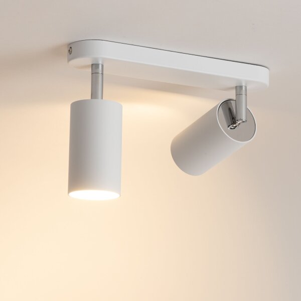 Spot de plafond en blanc 2flmg