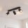 Spot de plafond en noir 3-flmg