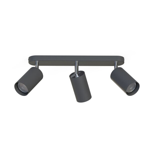 Spot de plafond en graphite 3-flmg