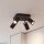Spot de plafond en noir 4-flmg
