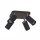 Spot de plafond en noir 4-flmg