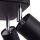 Spot de plafond en noir 4-flmg