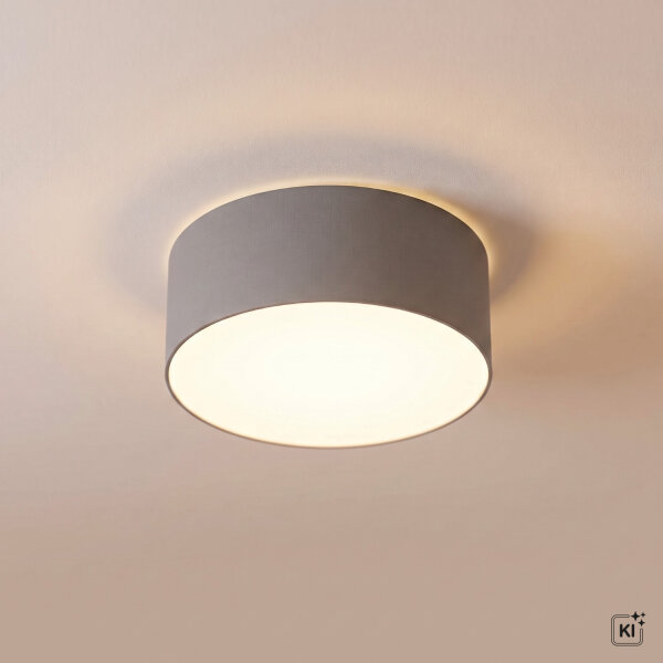 Plafonnier CAMERON en gris Ø35cm 2-flmg