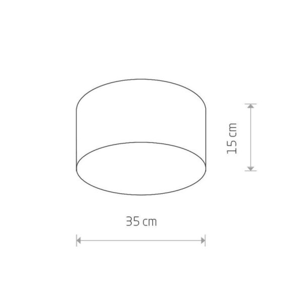 Plafonnier CAMERON en gris Ø35cm 2-flmg