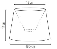 Petit abat-jour Lampe de table tissu blanc E14