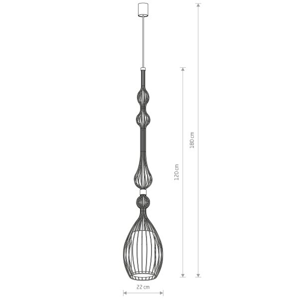 Lampe à suspendre AUGUSTUS noire ronde Lampe de table à manger