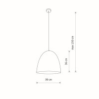 Suspension blanche or Lampe de table ORNELLA
