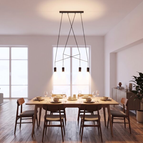 Lampe à suspendre IMBRIA Noir 4-flmg 35W Lampe